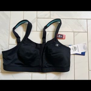 NWT Champion, THE SPOT COMFORT® SPORTS BRA, black, size 36C